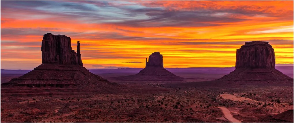 Obraz - Monument Valley v Arizone (120x50 cm)