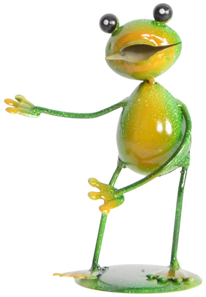 Záhradná kovová figúrka Frogs, sada 3ks, 7,5 cm, viacfarebná