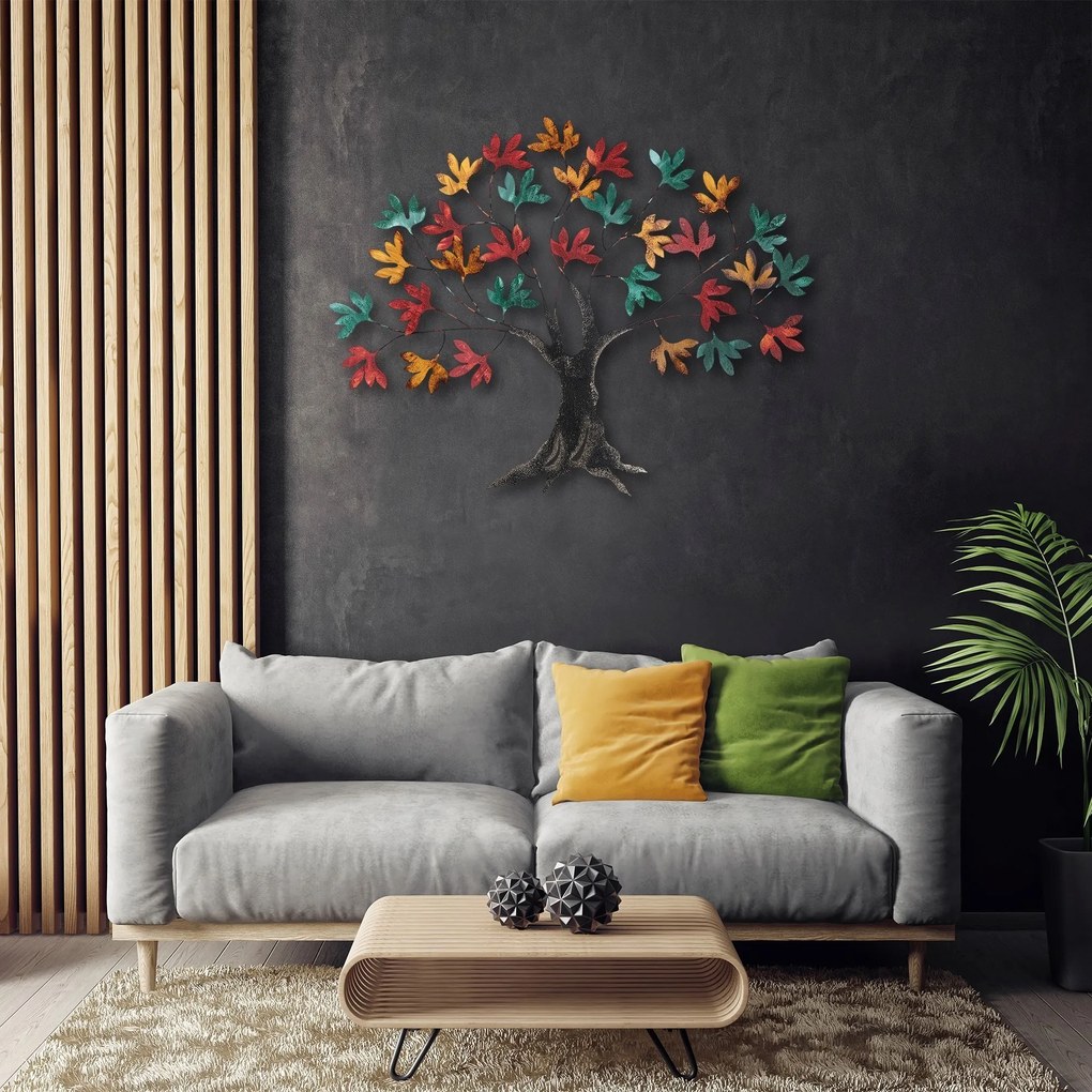 Nástenná kovová dekorácia Yggdrasil viacfarebná