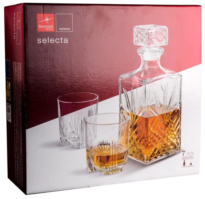 Sada karafy a pohárov na Whisky BORM