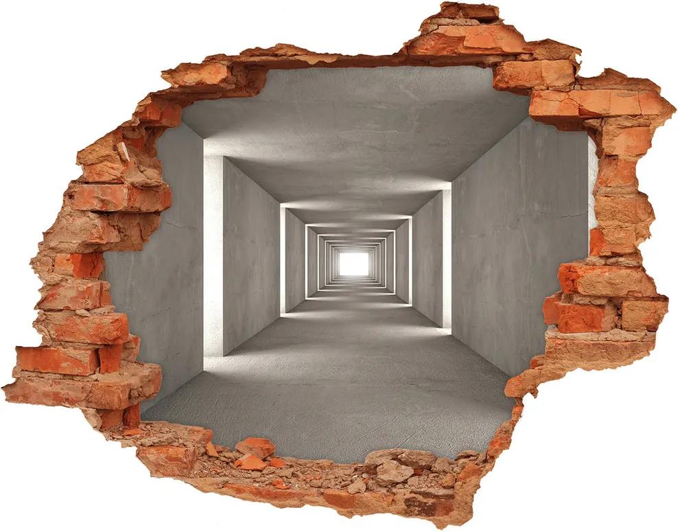 Diera 3D fototapeta nálepka Betónový tunel WallHole-cegla-90x70-73368575