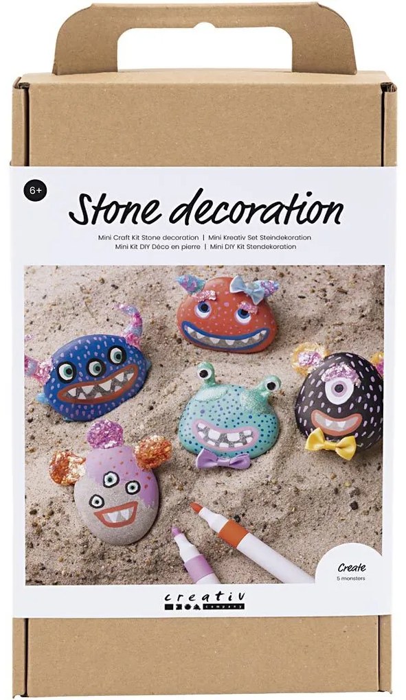 Kreatívna sada Craft Kit Stone Decoration Monster