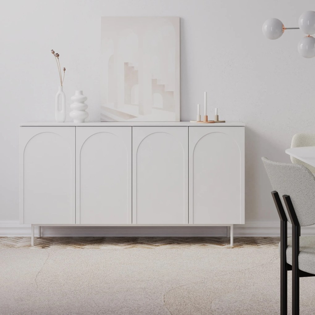 Komoda HELENE 161 cm bílá