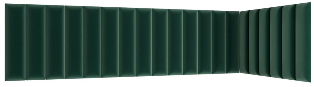 Set 20 čalúnených panelov Quadra 210x90x60 cm (zelená). Akcia -14%. Vlastná spoľahlivá doprava až k Vám domov. 1052007