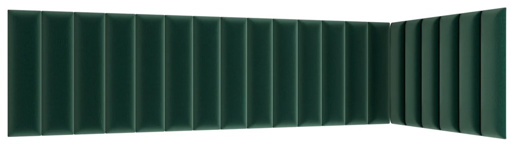 Set 20 čalúnených panelov Quadra 210x90x60 cm (zelená). Vlastná spoľahlivá doprava až k Vám domov. 1052007