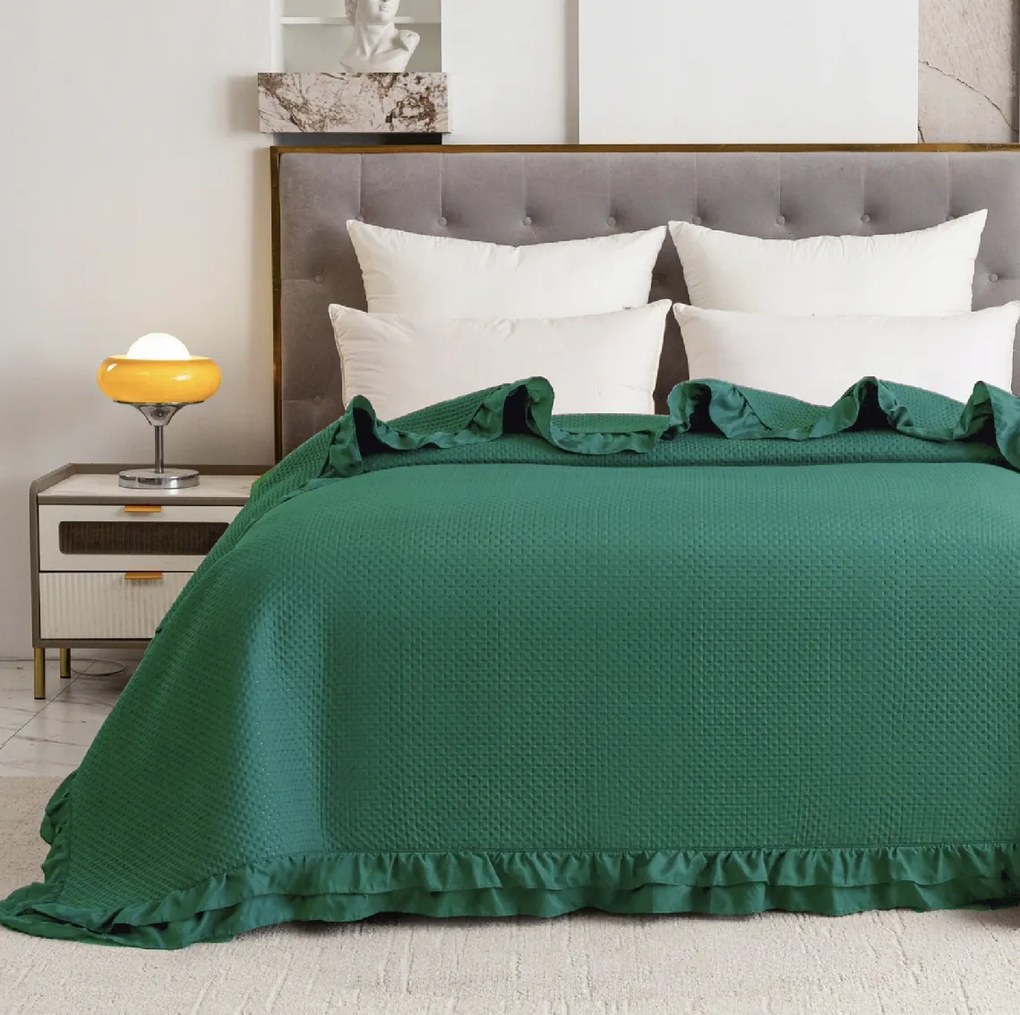 Prehoz na posteľ MONTEGO, zelený Rozmer: 200 x 220 cm