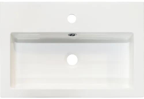 Kúpeľňový nábytkový set Vogue 60 cm s keramickým umývadlom a zrkadlom betón antracitovo sivá