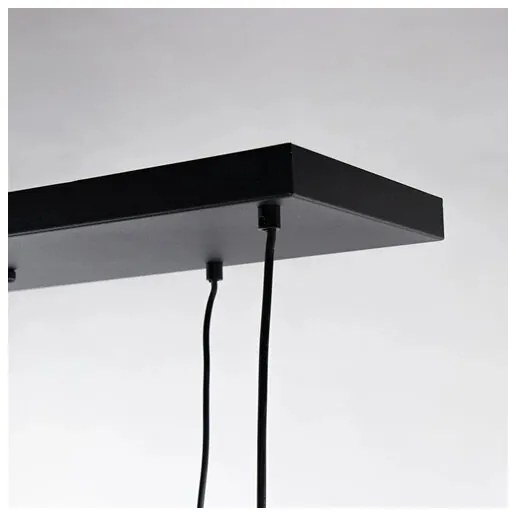 Luster na lanku CALYPSO 4xGU10/60W/230V + 4xE27/60W čierna/zlatá