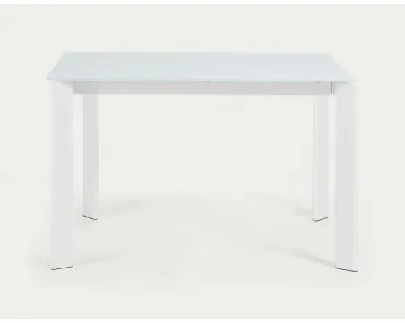AXIS GLASS WHITE rozkladací jedálenský stôl 120 (180) cm