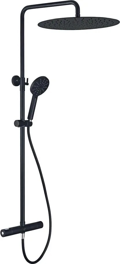 Sprchová súprava s termostatickou batériou DRAGOR matná čierna