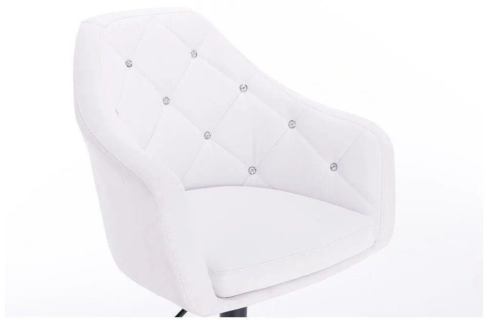 LuxuryForm DESIGN Barová stolička ROMA na čiernom tanieri - biela