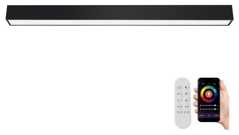 Immax Neo 07256L - LED Stmievateľné svietidlo LUNGO 38W/230V Wi-Fi Tuya čierna + DO IM1342