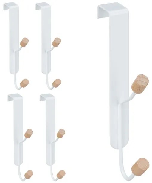 Dverový vešiak dvojitý RD2629, sada 5 kusov