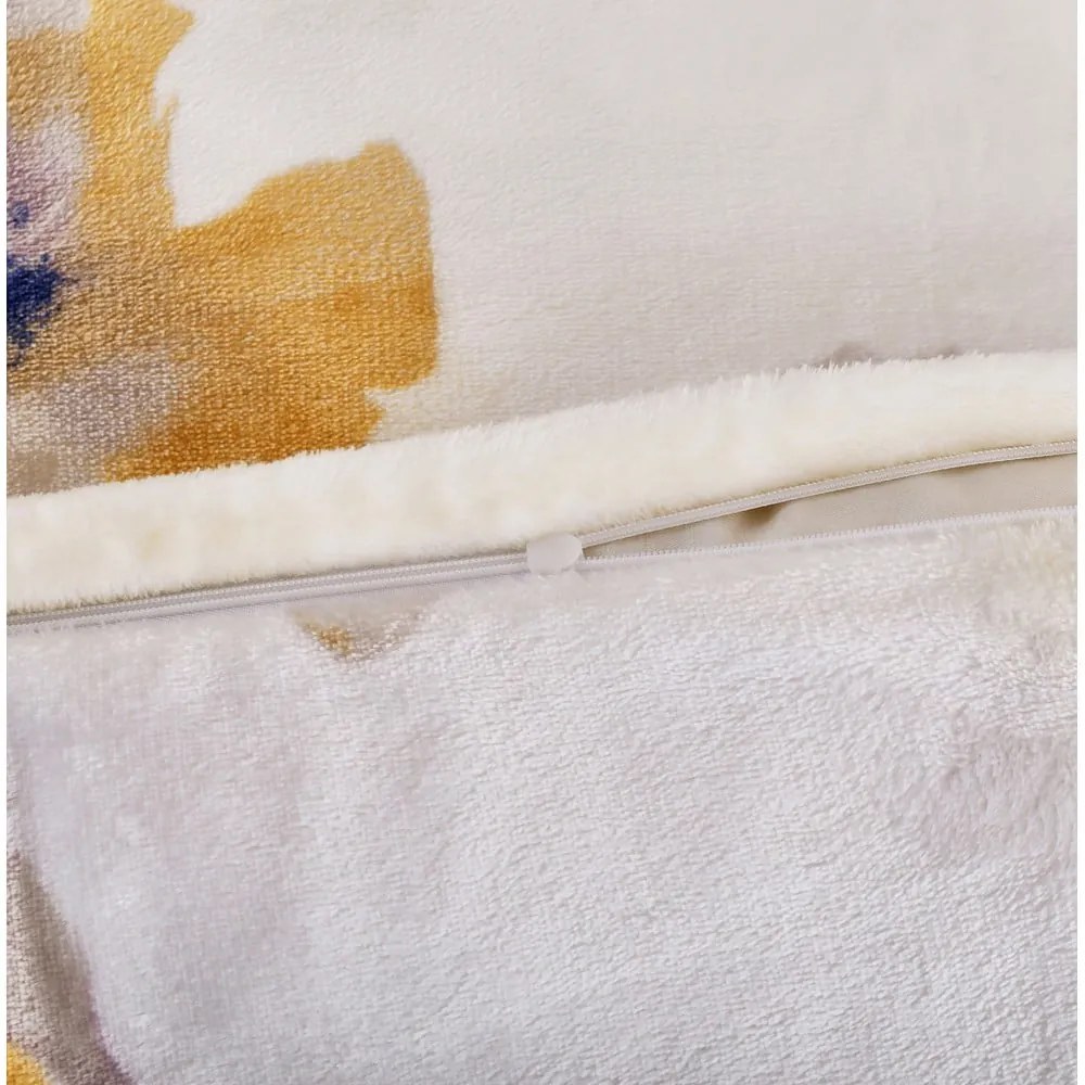 Biele mikroplyšové obliečky na jednolôžko 140x200 cm Blossom – My House