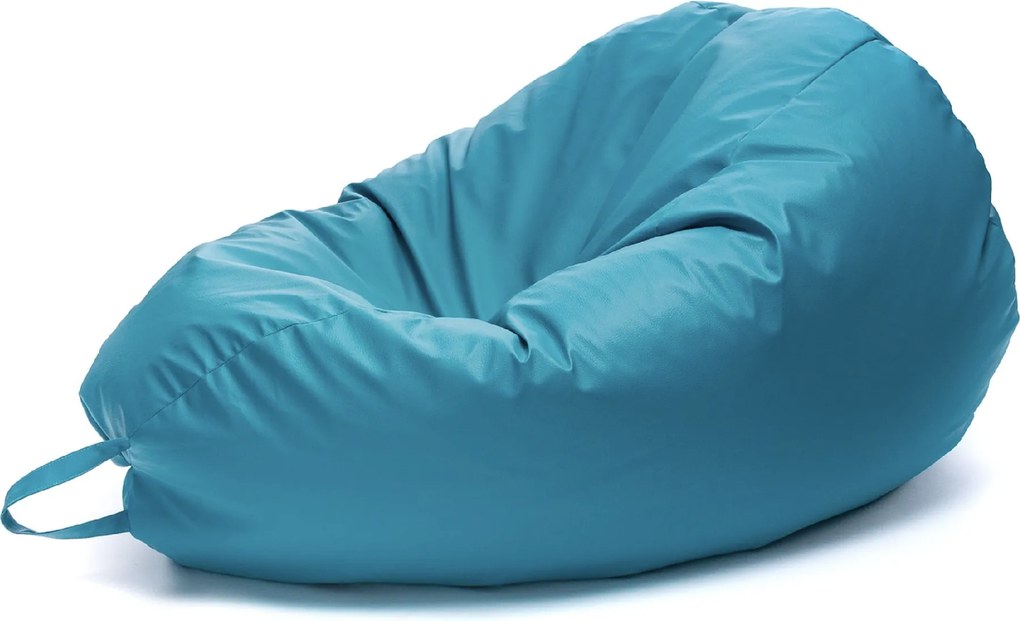 INTERMEDIC SK - Sedací vak Mega Sako z ekokože 135x85 cm | relaxačné a pôrodné kreslo, 335 l Farba: E01 - Biela (ekokoža)