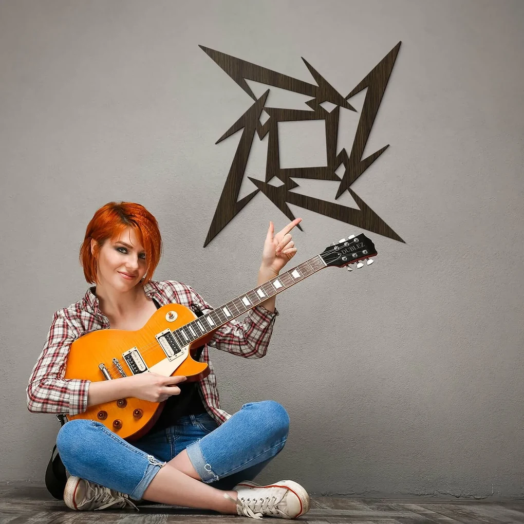 DUBLEZ | Drevený symbol - Metallica Ninja Star