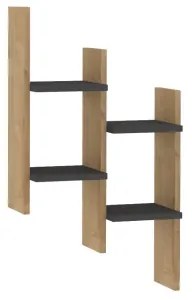 Nástenná polica SU 85x49 cm béžová/antracit