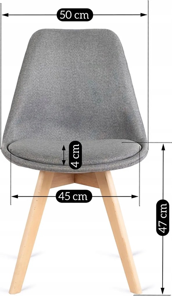 PROXIMA.store - Čalúnená jedálenska stolička NEVEL FARBA: sivá