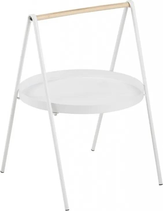 Odkládací stolek Lopes 40 cm, kov, bílá SCHDN0000070356S SCANDI+