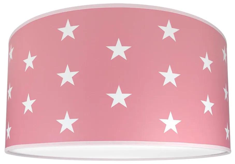 LAMPDAR Detské stropné svietidlo STARS PINK 2xE27/60W/230V ružová SA0664
