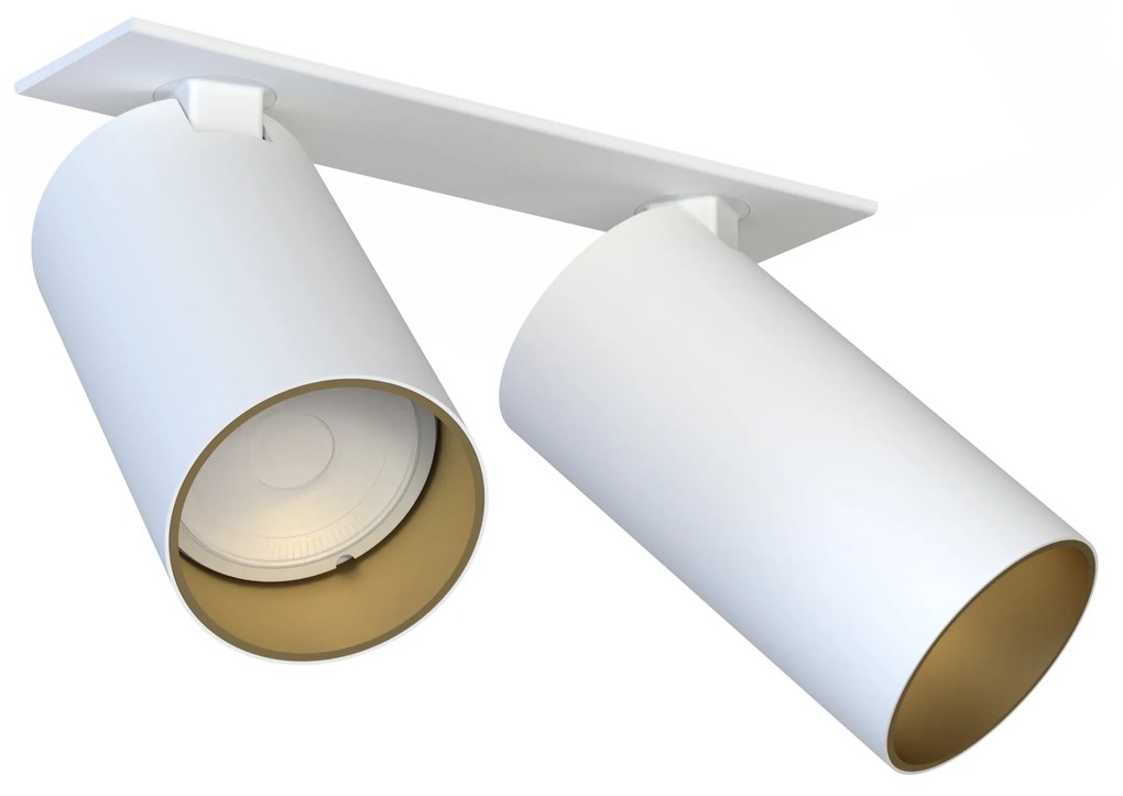 NOWODVORSKI Podhľadové bodové LED stropné osvetlenie MONO SURFACE, 2xGU10, 10W, biele, zlaté