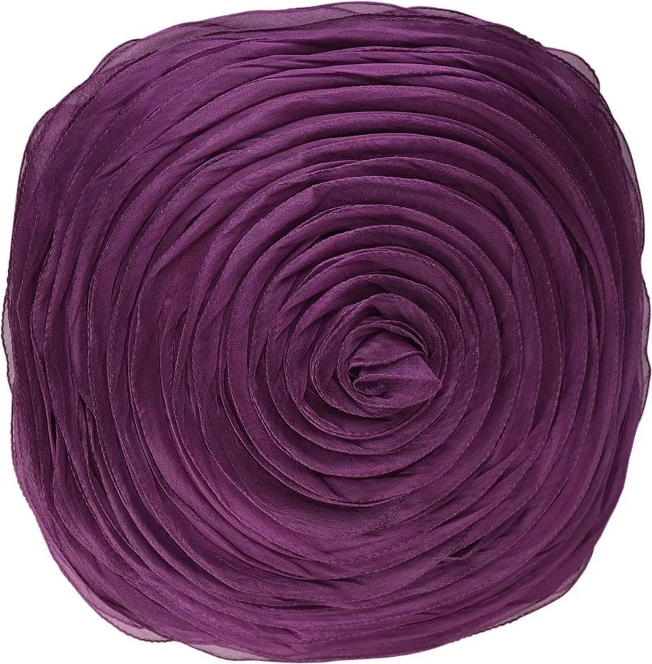 Béžový okrúhly vankúš v tvare kvetu Bella - Ø 40 cm