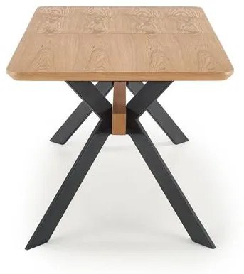 ROZKLADACÍ JEDÁLENSKÝ STÔL RODAN PRÍRODNÝ DUB + ČIERNY 160 - 220 cm