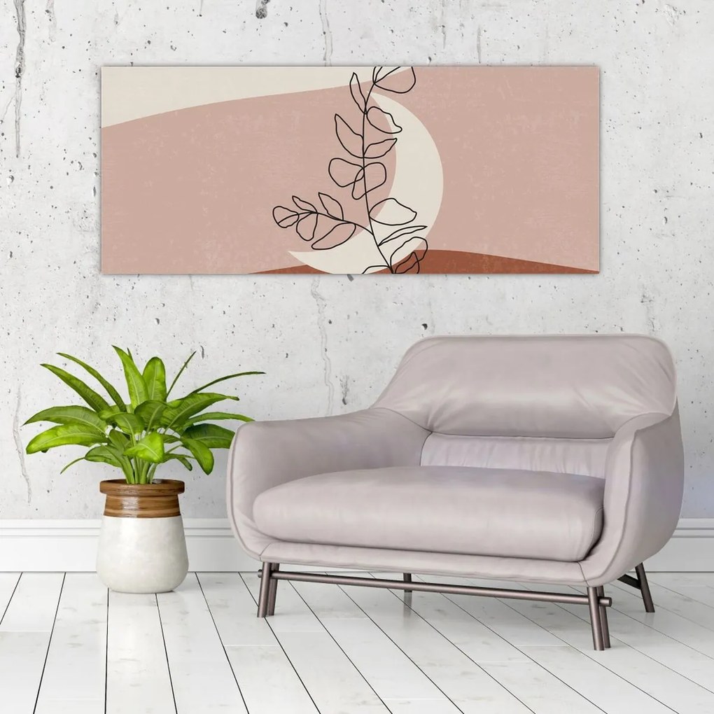 Obraz - Boho listy N⁰2 (120x50 cm)