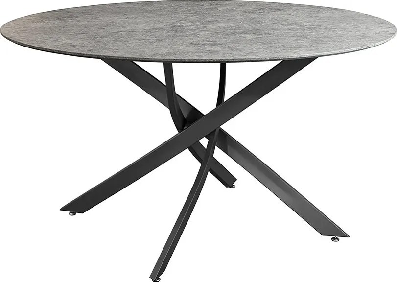 Okrúhly jedálenský stôl Pahukumaa 120 cm vzor sivý kameň