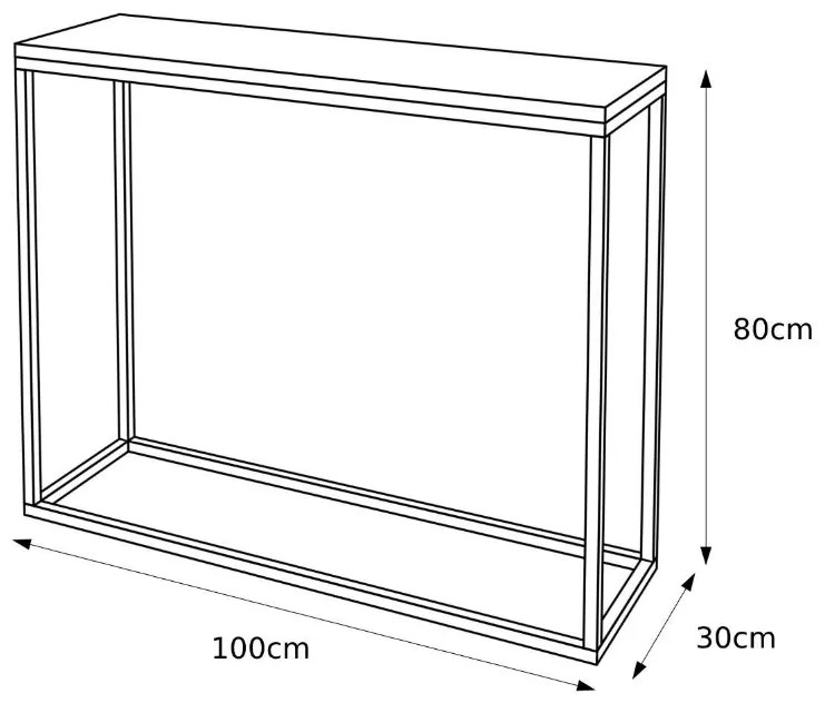 Moderná konzola LIVA II 80/100 cm, biely - levantový mramor Dĺžka: 100 cm