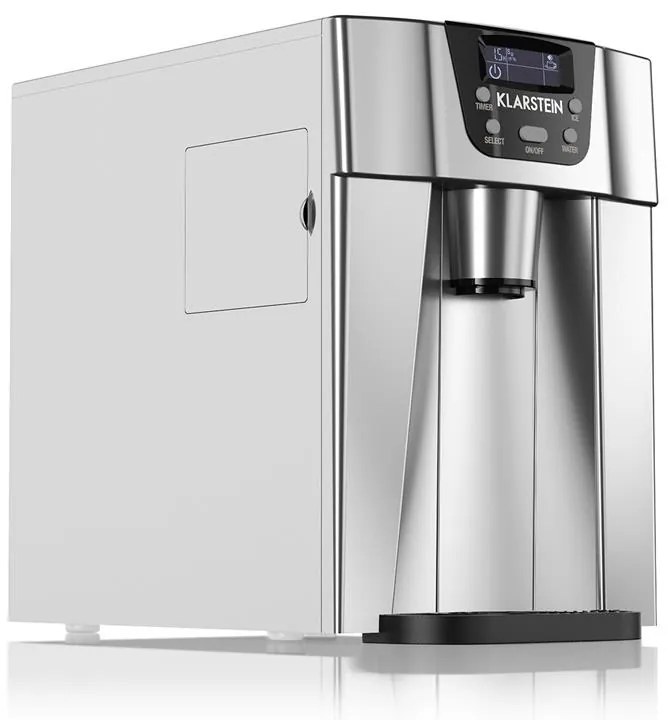 Klarstein Ice Volcano 2 GS, výrobník ľadu, 13 kg/24 h, zariadenie na výrobu ľadu, LED, strieborný