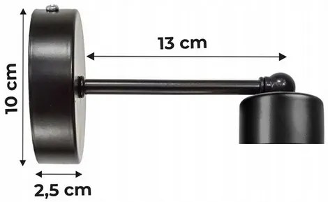 BERGE Sklenená LED nástenná lampa 1xE27 - jantárová farba