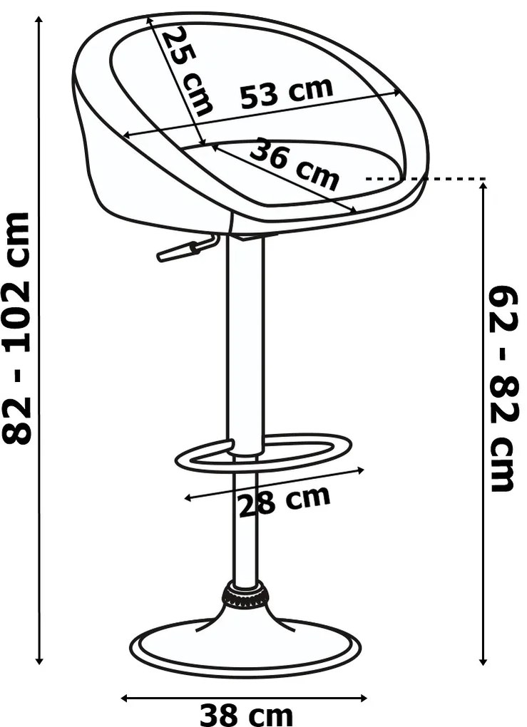 Barová stolička Paterson čierna