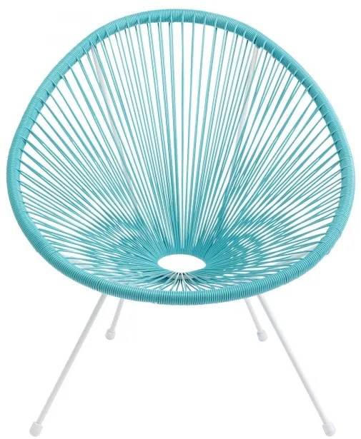 Tyrkysová stolička s výpletom Acapulco KARE DESIGN