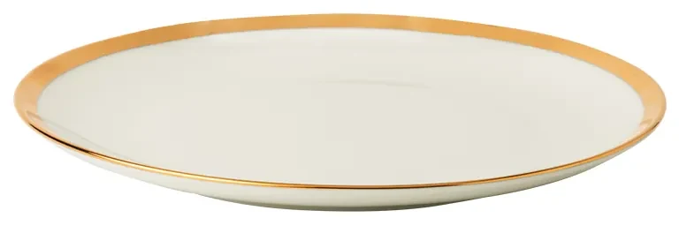 Dezertný tanier so zlatým lemom Coupe 20.5 cm set 4 ks – Flow - 492541