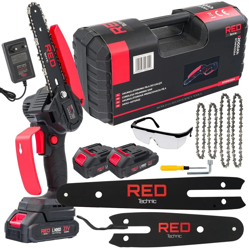 Akumulátorová reťazová píla RTMPA0064, 20V | RED TECHNIC