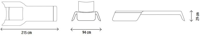 Designové ležadlo NOVA polohovateľné matné