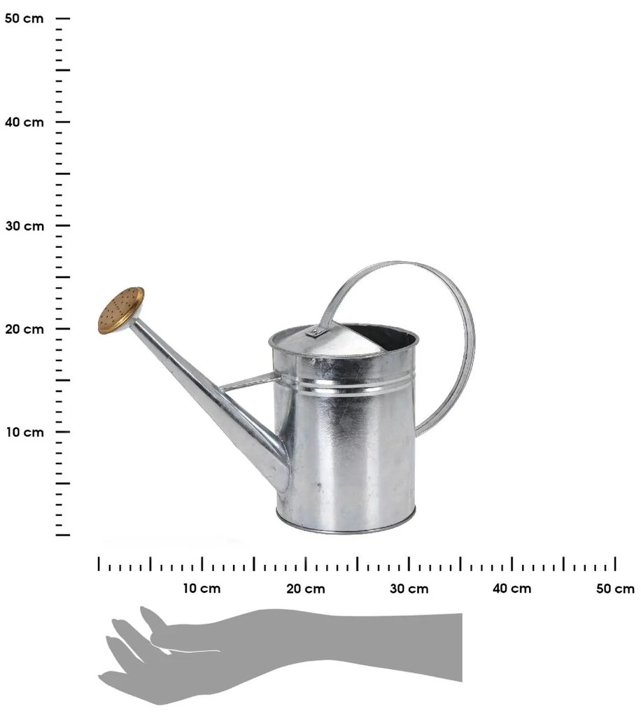 Kanva na polievanie Ella, 1,9 l, strieborná