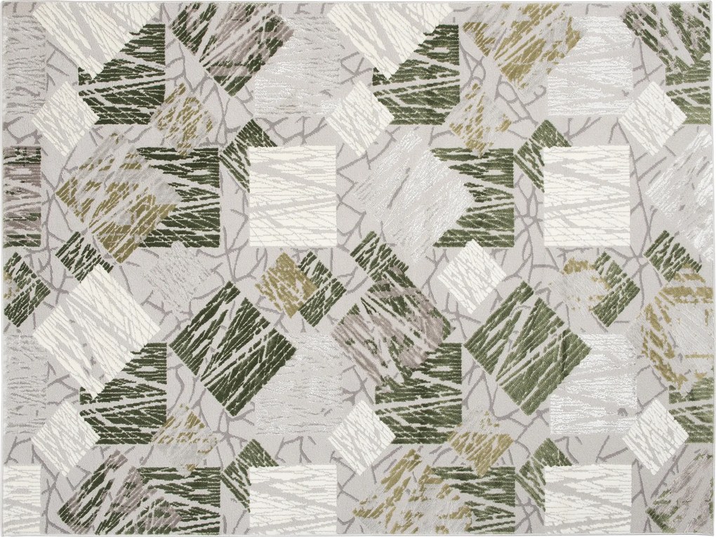 TA Koberec E464A SVETLO SIVÁ/TMAVOZELENÁ ASTHANE Rozmer: 180x250 cm