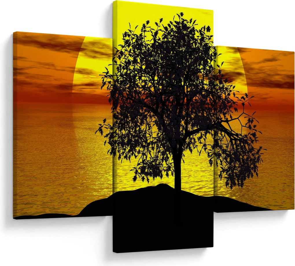Obraz siluety stromu (90x60 cm)