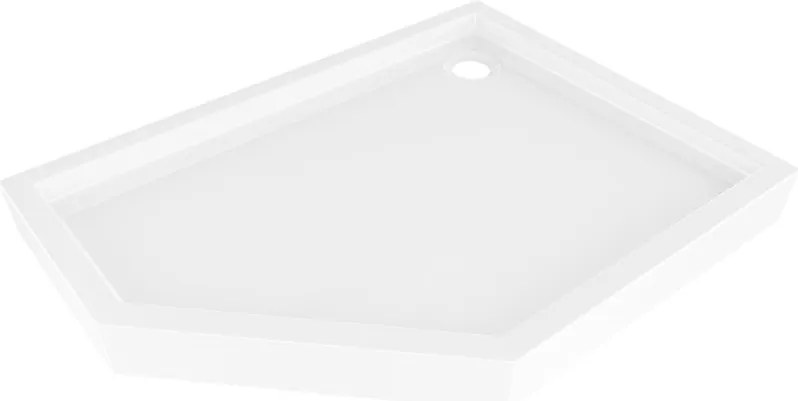 Mexen Flow+, päťuholníková sprchová vanička, pravá, 100 x 90 cm, biela lesklá, 46P109010RH