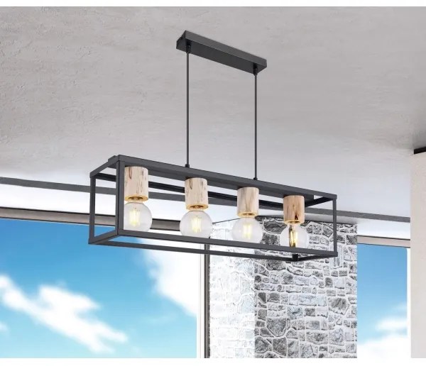 Globo 15476-4H - Luster na lanku HAGAR 4xE27/60W/230V