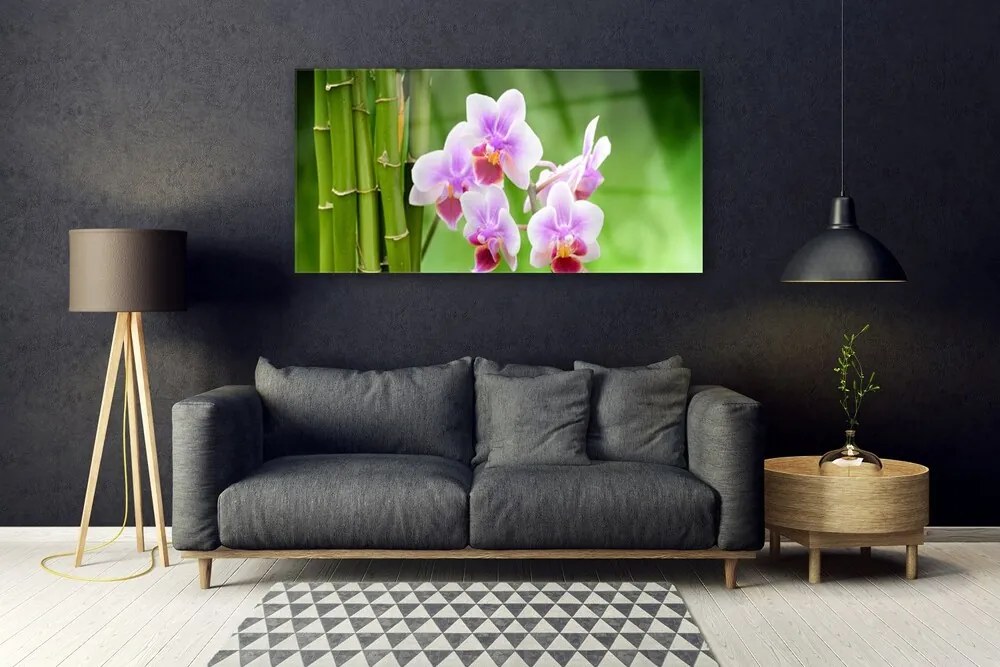 Obraz plexi Bambus orchidea kvety zen 120x60 cm