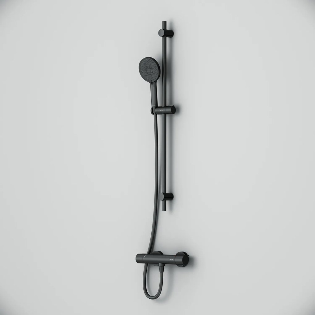 Ručná sprchová súprava AM.PM X-Joy F428XA46 s termostatickou sprchovou batériou, čierna