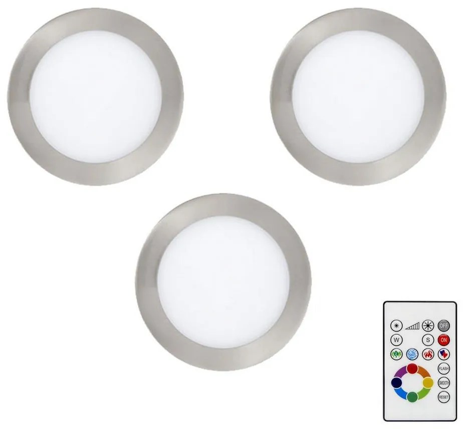 Eglo 78738-SADA 3x LED RGBW Stmievateľné podhľadové svietidlo TINUS 4,8W/230V + DO EG78738