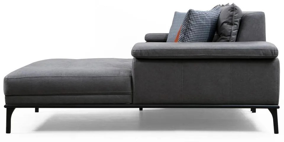 Dizajnová rohová sedačka Faunia 309 cm sivá - pravá