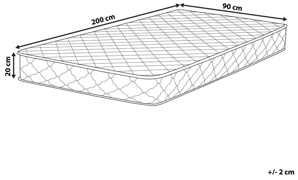 Obojstranný pružinový matrac stredne tvrdý/tvrdý 90 x 200 cm DUO Beliani