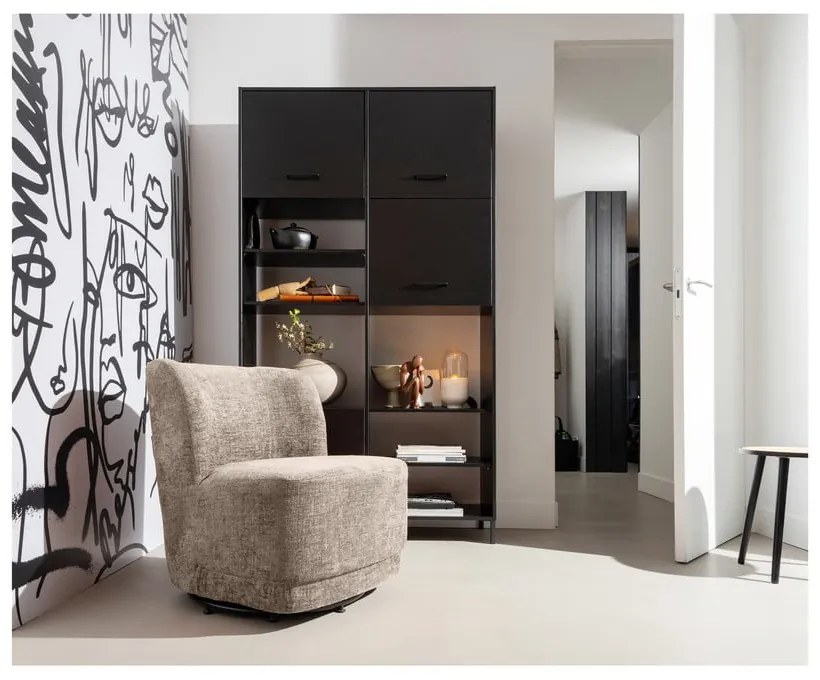 Svetlohnedé zamatové kreslo Atty – WOOOD