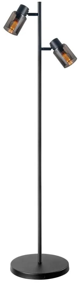 Stojacia lampa REBECCA 2xE14/8W/230V čierna/dymová