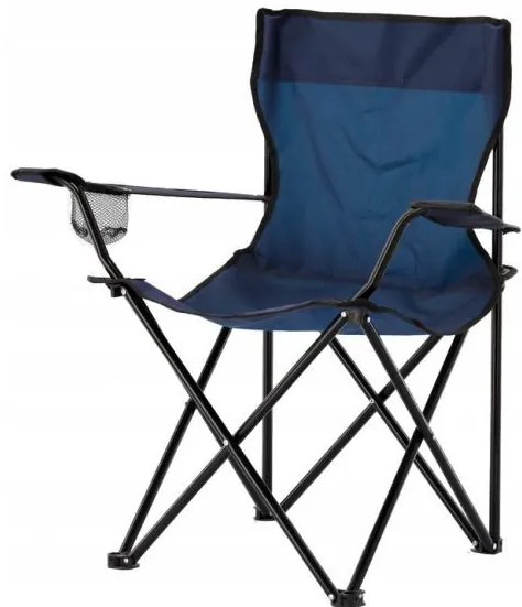 Turistická skladacia stolička modrej farby